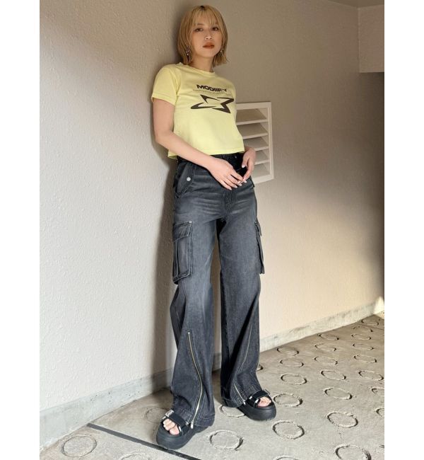 MURUA「ジップヘムカーゴデニムパンツ」|デニム|