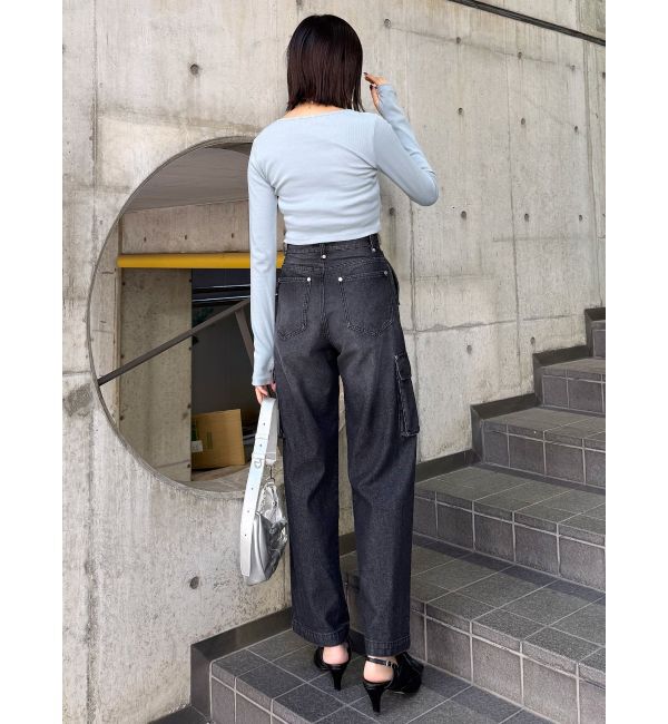 MURUA「ジップヘムカーゴデニムパンツ」|デニム|