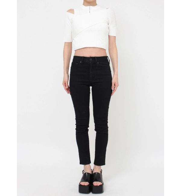 MURUA「ワンサイドオフショルジップニット」|ニット・セーター|