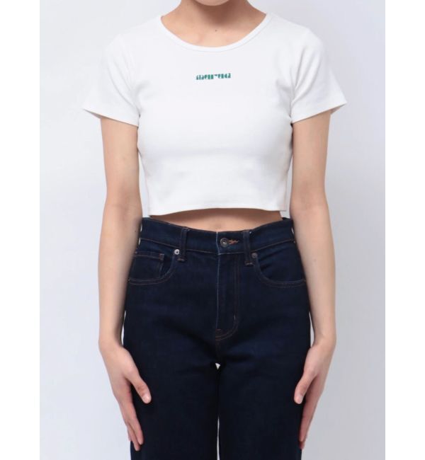 MURUA「テレコロゴクロップドT」|Tシャツ・カットソー|