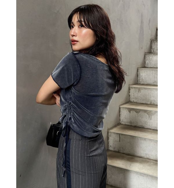 MURUA「フェードシアーベロアトップス」|Tシャツ・カットソー|