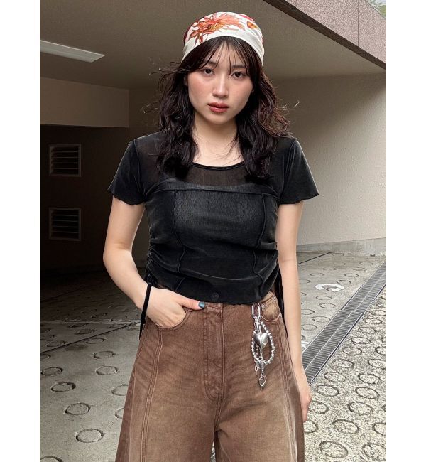 MURUA「フェードシアーベロアトップス」|Tシャツ・カットソー|