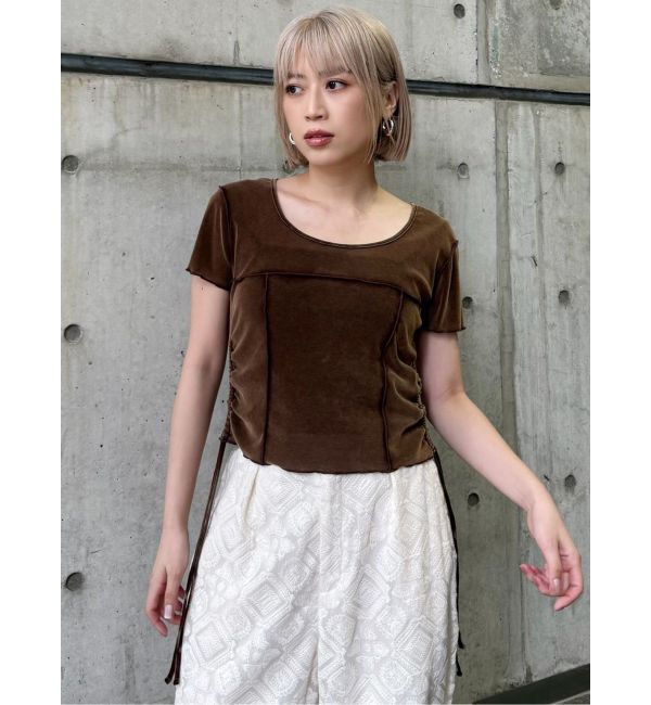 MURUA「フェードシアーベロアトップス」|Tシャツ・カットソー|