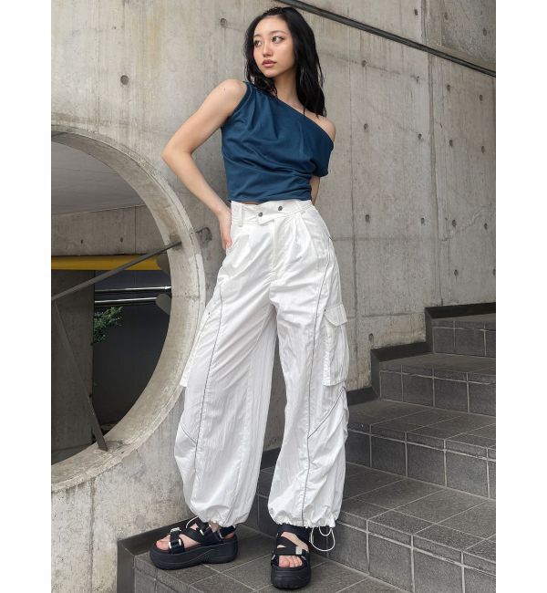 MURUA「ドレープワンショルトップス」|Tシャツ・カットソー|