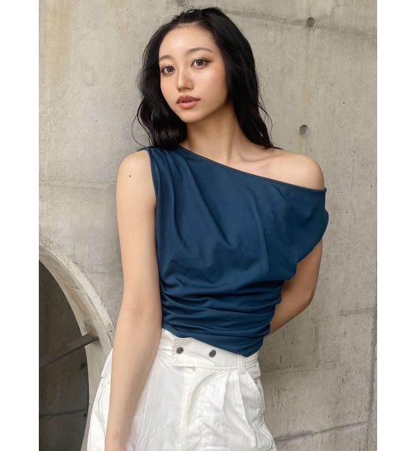 MURUA「ドレープワンショルトップス」|Tシャツ・カットソー|