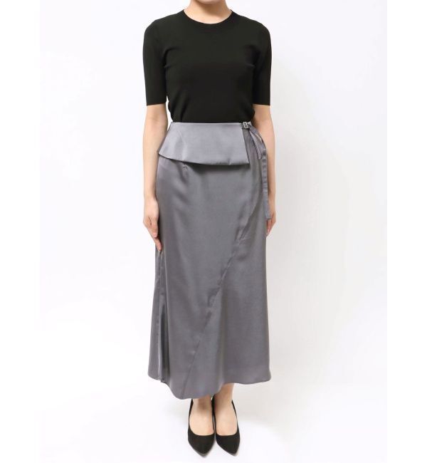 LAGUNAMOON「ラペルベルトセットナローフレアスカート」|スカート|