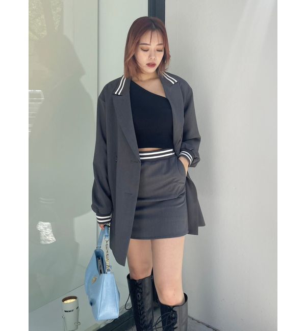 EVRIS「ワンショルダークロップドトップス」|Tシャツ・カットソー|