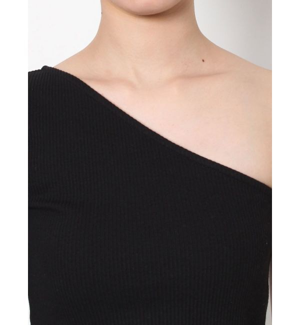EVRIS「ワンショルダークロップドトップス」|Tシャツ・カットソー|