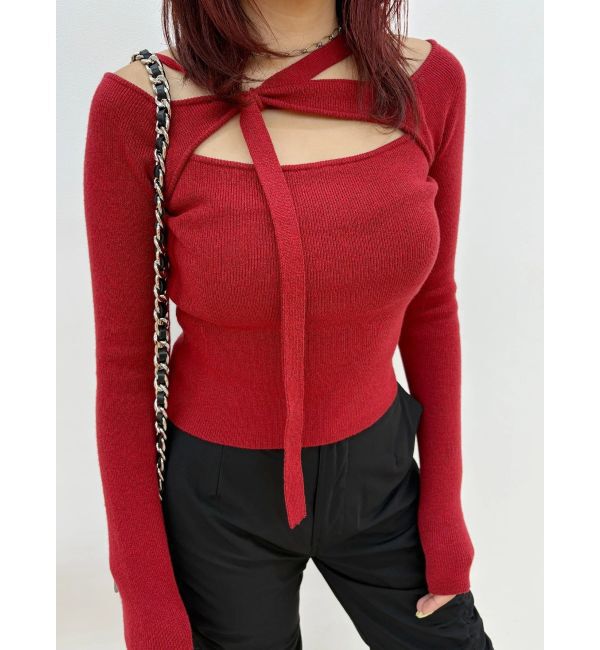 EVRIS「カットアウトニットトップス」|ニット・セーター|