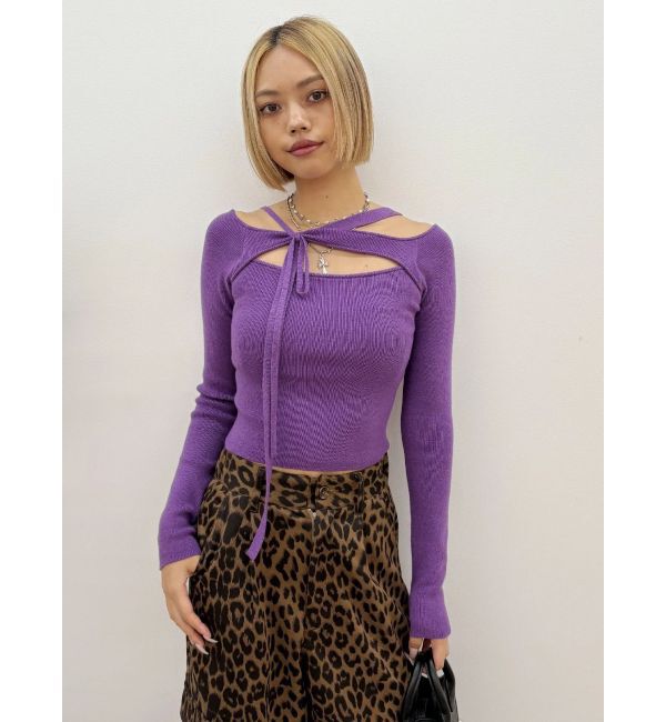 EVRIS「カットアウトニットトップス」|ニット・セーター|