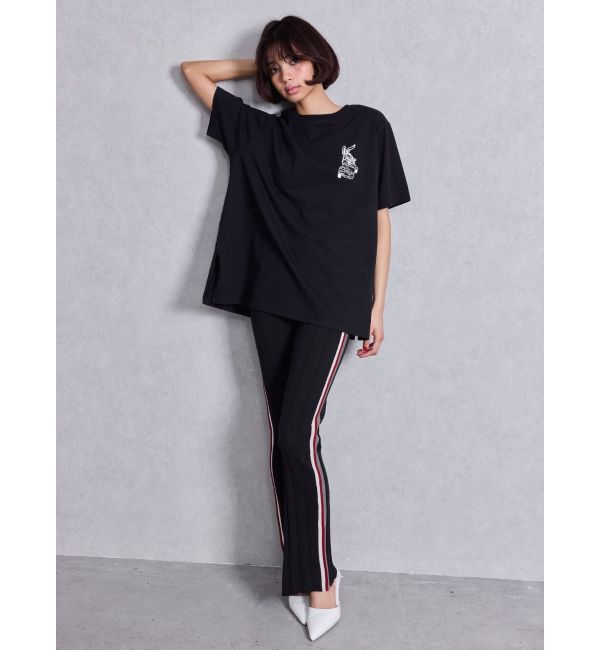 GYDA「サイドラインフレアニットパンツ」|その他|