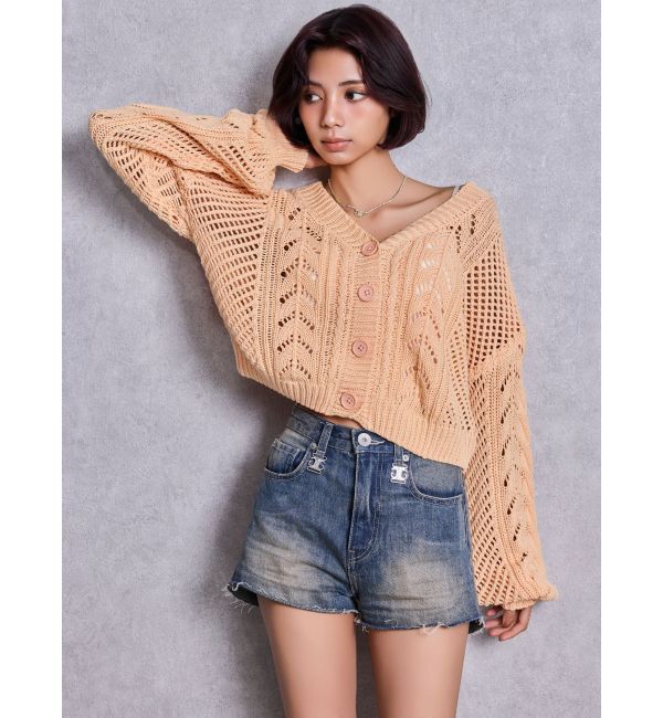 GYDA「ハイウエストSymmetry GYDA 2WAYラインプリーツデニムパンツ」|デニム|