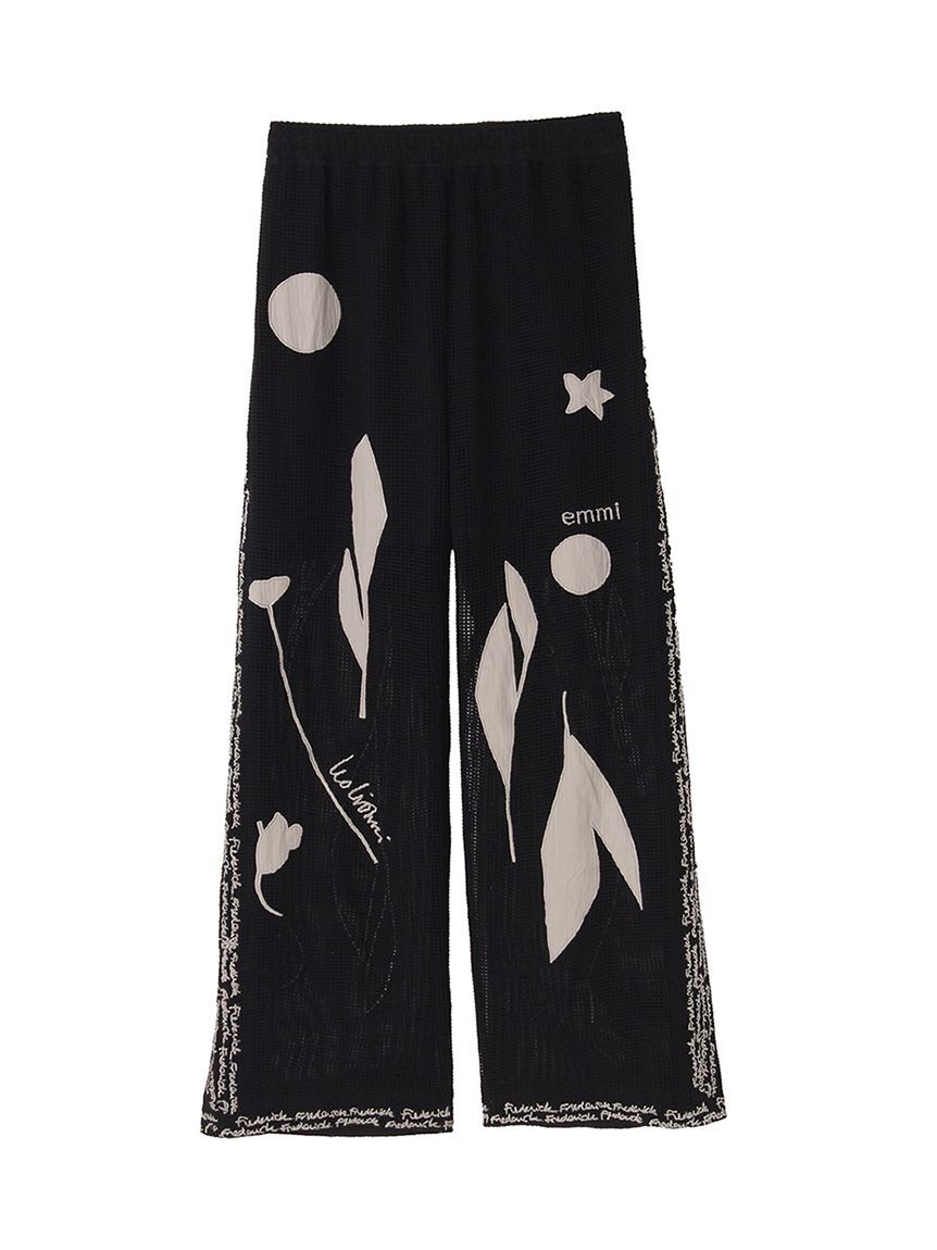 emmi atelier「【emmi&times;Leo Lionni】 メッシュパンツ」|チノ|BLK