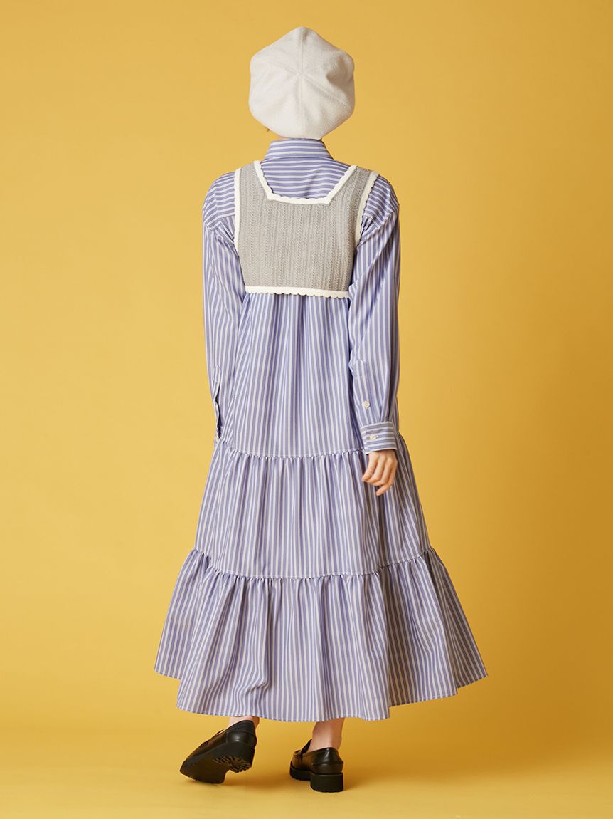 FURFUR「ベストレイヤードシャツワンピース」|ワンピース|
