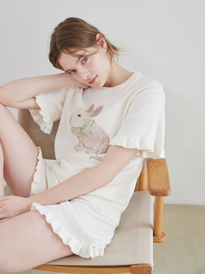 gelato pique「エアリーモコ裾フリルショートパンツ」|ルームウェア|OWHT
