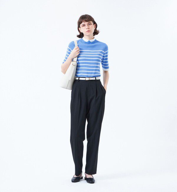 MACKINTOSH PHILOSOPHY「【2025年春夏モデル】Cleric Collar Knit ハーフスリーブ」|ニット・セーター|