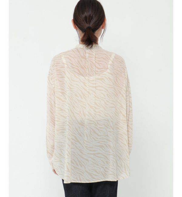 ikka「ボザムシアープリントシャツ」|シャツ・ブラウス|