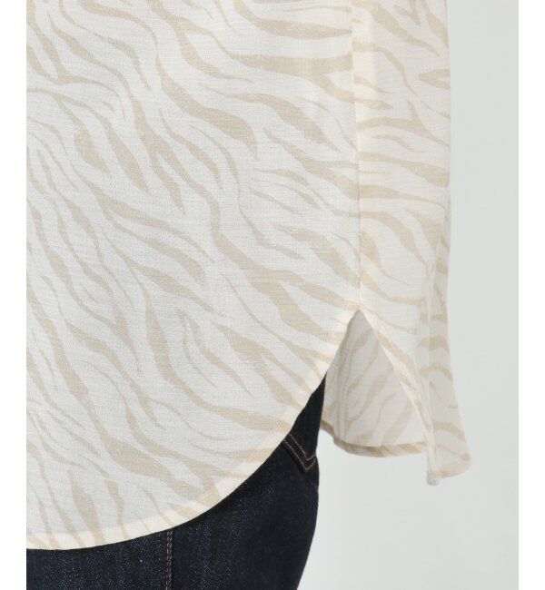 ikka「ボザムシアープリントシャツ」|シャツ・ブラウス|