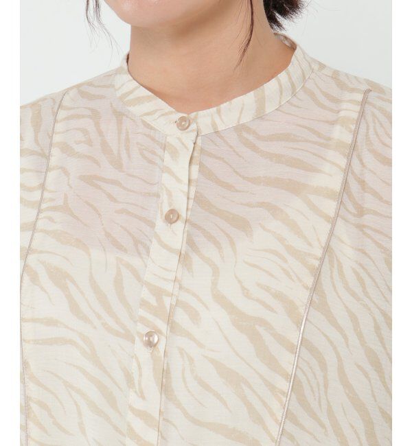 ikka「ボザムシアープリントシャツ」|シャツ・ブラウス|