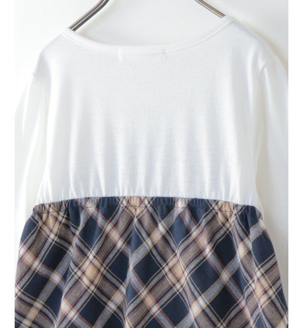 ikka kids「【キッズ】ベルト付きチェックドッキングワンピース（100~160cm）」|スカート|