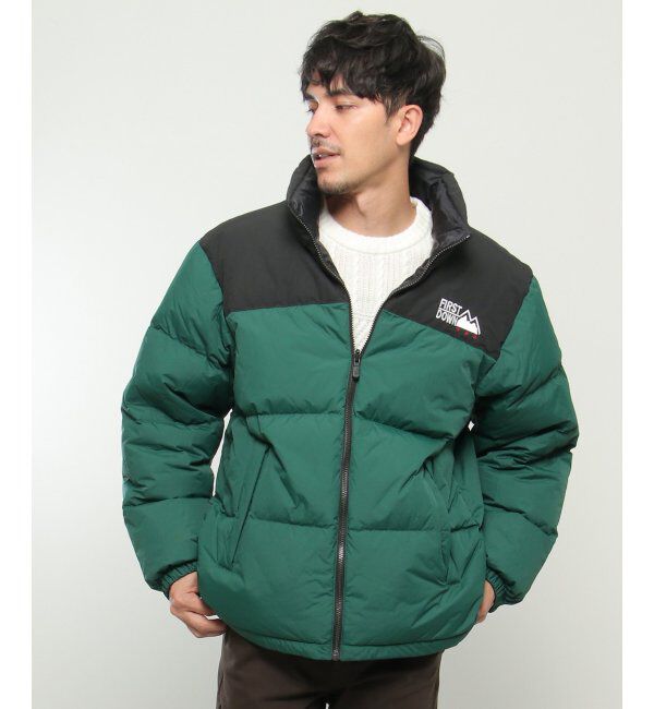 ikka「【2WAY】FIRST DOWN ファーストダウン リバーシブルダウンジャケット」|ブルゾン・スタジャン|グリーン