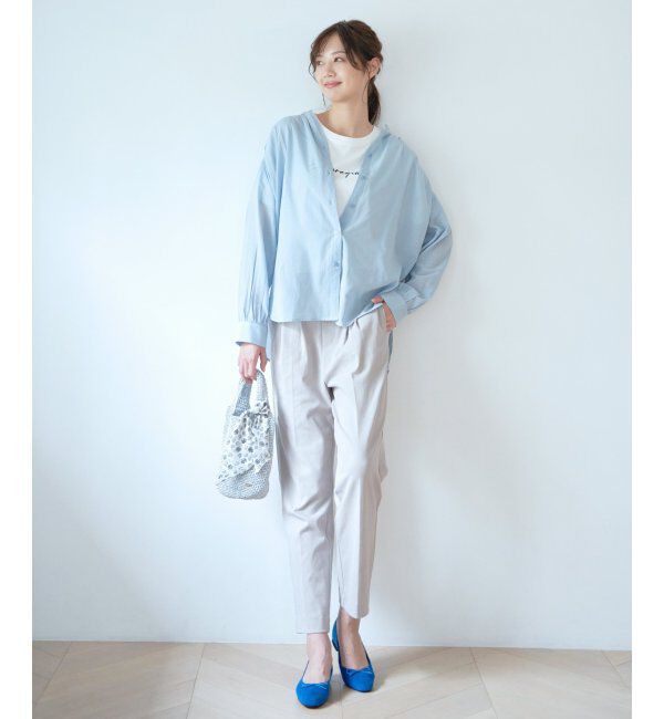 ikka「BeasyStretch テーパードパンツ」|スラックス|