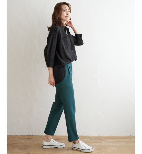 ikka「BeasyStretch テーパードパンツ」|スラックス|