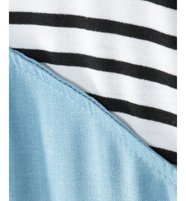 ikka kids「ボーダー7分Tドッキングワンピース（120~160cm）」|スカート|