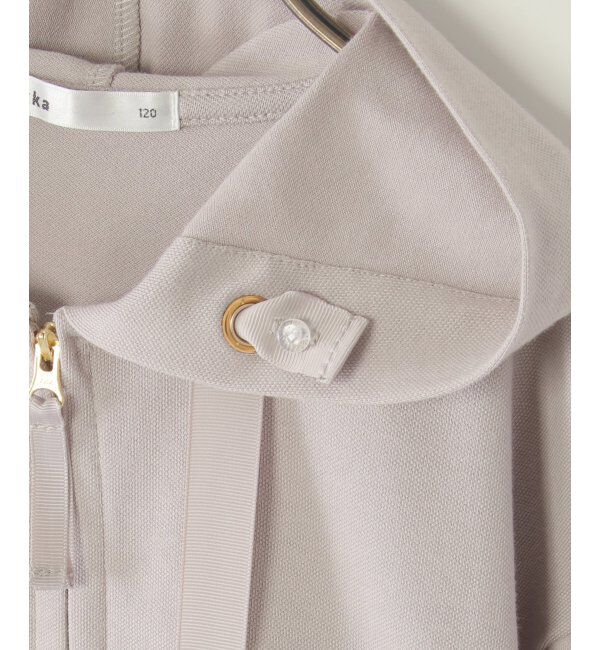 ikka kids「【親子おそろい】コットンUSA鹿の子ジップパーカー（120~160cm）」|Tシャツ・カットソー|