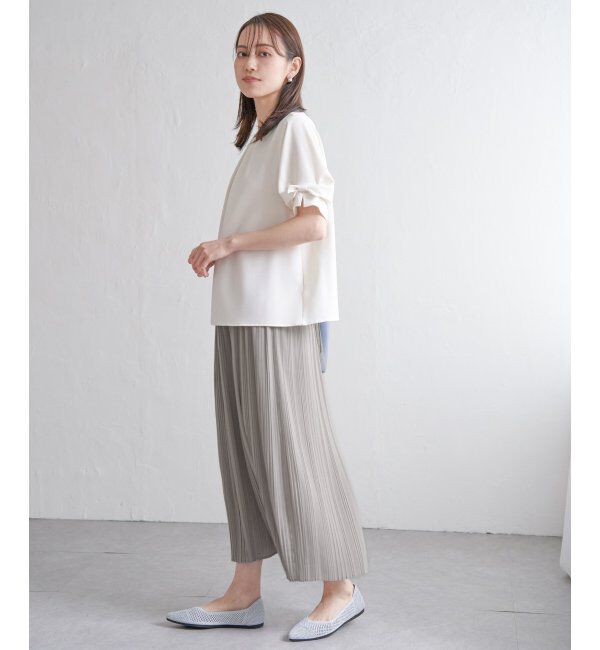 IKKA LOUNGE「シフォンプリーツベルト付きスカーチョ」|その他|