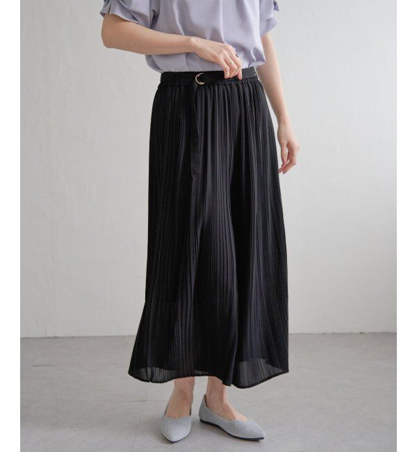 IKKA LOUNGE「シフォンプリーツベルト付きスカーチョ」|その他|