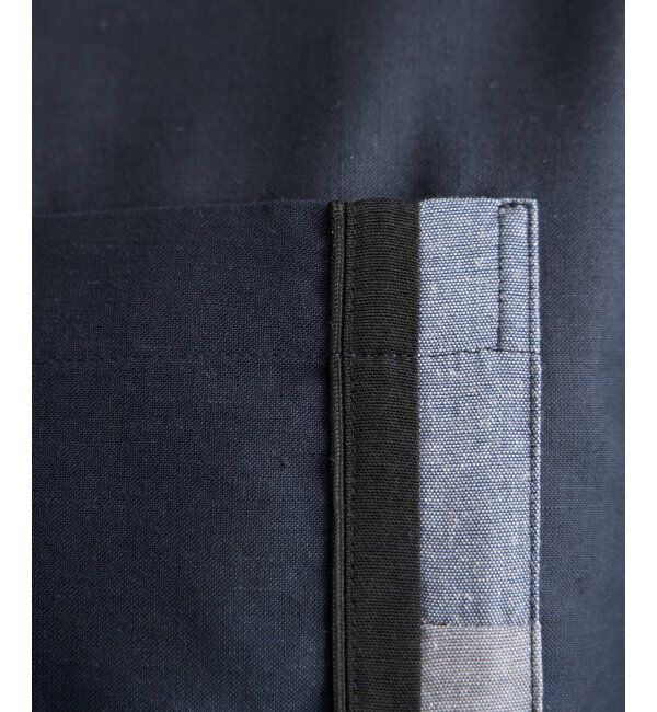 ikka「7分袖リネン混切り替えポケットシャツ」|シャツ・ブラウス|