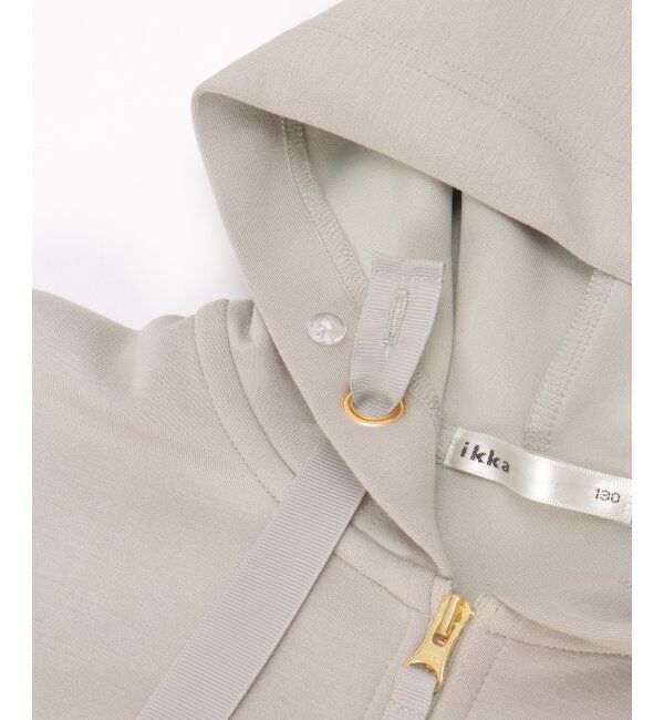 ikka kids「ダンボール裾レイヤージップパーカー（120~160cm）」|Tシャツ・カットソー|