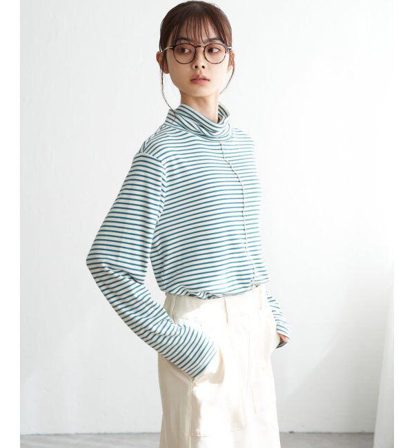 Lbc with Life「クシュタートルネックロンT」|Tシャツ・カットソー|ターコイズ