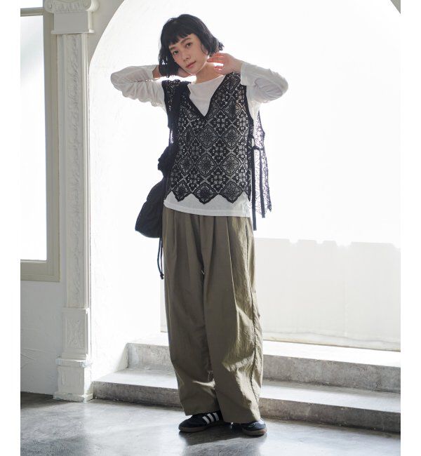 Lbc with Life「ナイロンギャザーワイドパンツ」|その他|