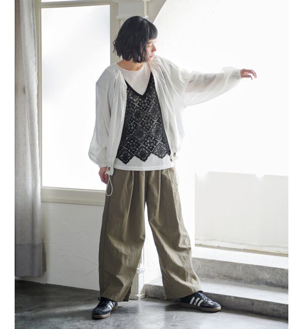 Lbc with Life「ナイロンギャザーワイドパンツ」|その他|