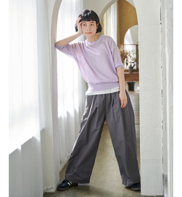 Lbc with Life「ナイロンギャザーワイドパンツ」|その他|