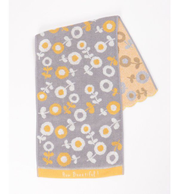 Lbc with Life「花柄スカラップフェイスタオル」|タオル|