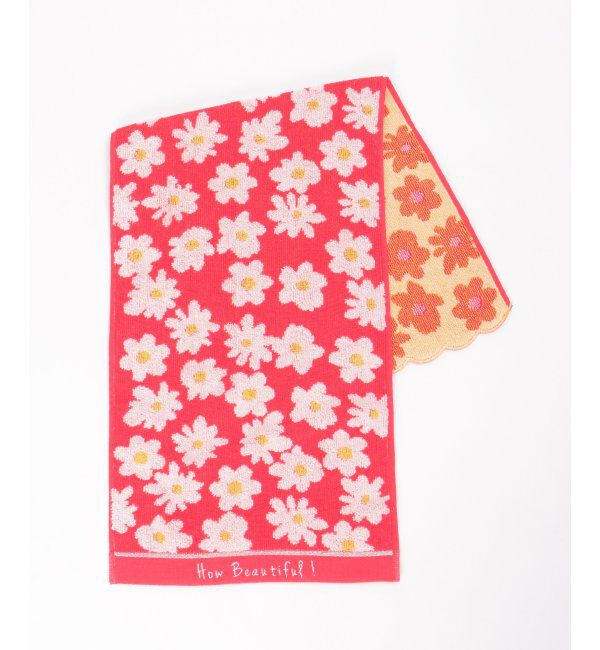 Lbc with Life「花柄スカラップフェイスタオル」|タオル|