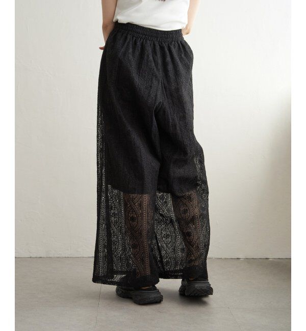 VENCE share style「刺繍レースワイドパンツ」|その他|
