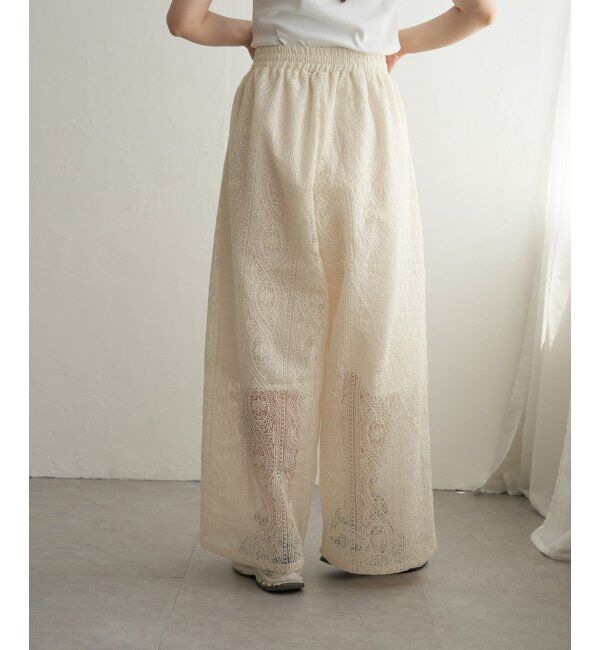 VENCE share style「刺繍レースワイドパンツ」|その他|
