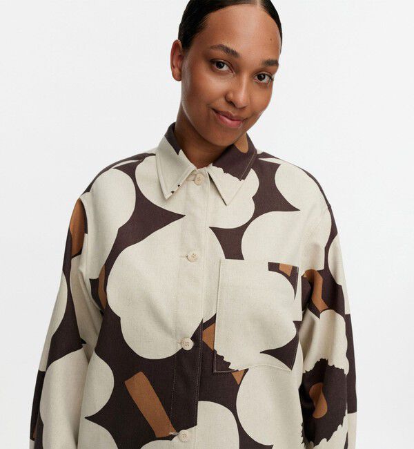 Marimekko「Pilkkoa Unikko オーバーシャツ」|シャツ・ブラウス|