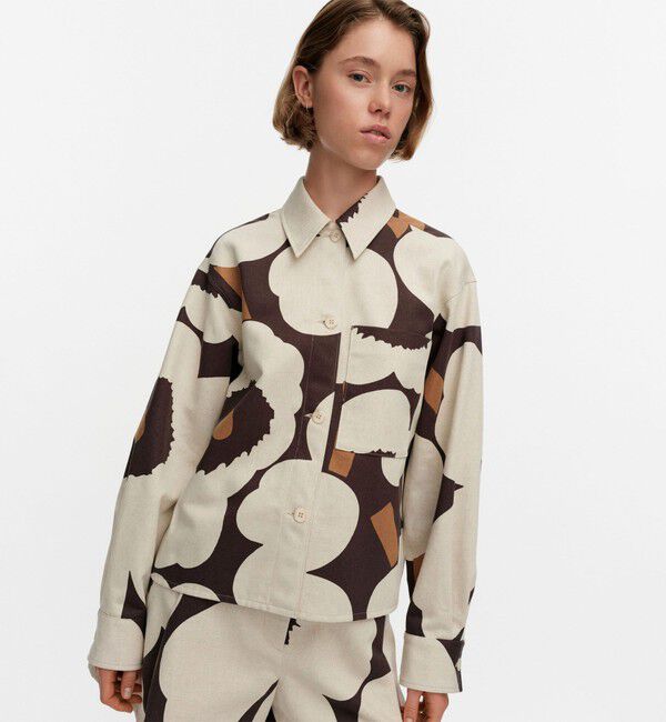 Marimekko「Pilkkoa Unikko オーバーシャツ」|シャツ・ブラウス|