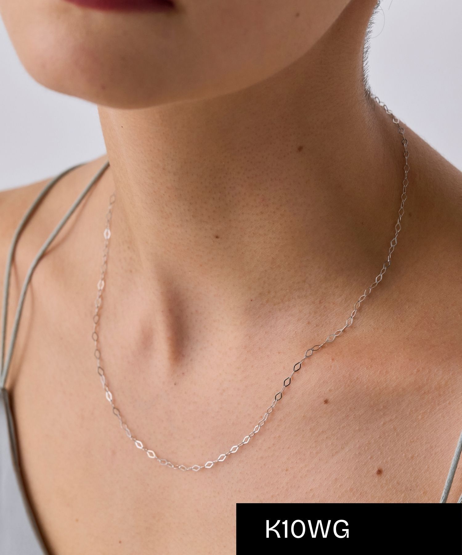 JUPITER「【K18WG】ピアットチェーンネックレス<全長約44+3cm>」|ネックレス|ホワイトゴールド