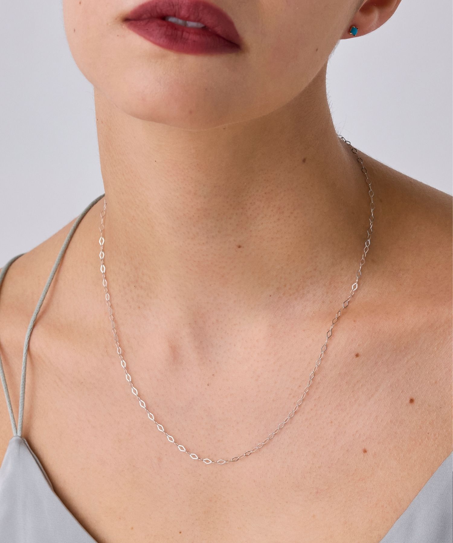 JUPITER「【K18WG】ピアットチェーンネックレス<全長約44+3cm>」|ネックレス|