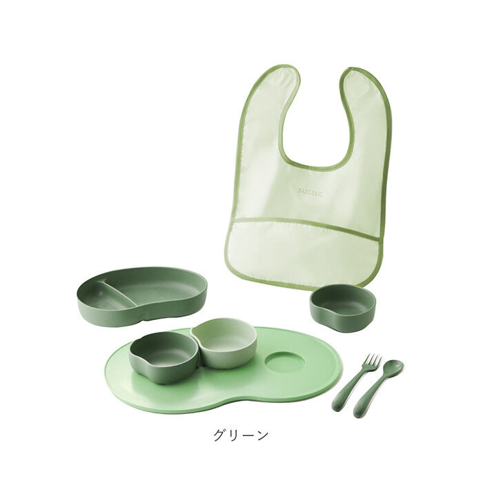 BACKYARD FAMILY「SUCSUC スクスク ベビー 食器 セット スプーン フォーク ボウル トレイ 通販 7点」|食器・キッチングッズ|
