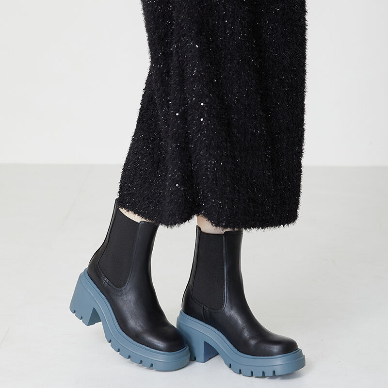 ORiental TRaffic「カラーサイドゴア厚底ブーツ/31426」|ショートブーツ|