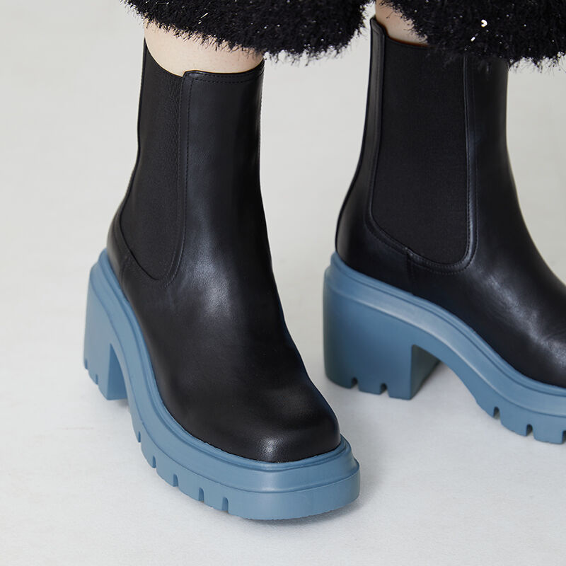 ORiental TRaffic「カラーサイドゴア厚底ブーツ/31426」|ショートブーツ|