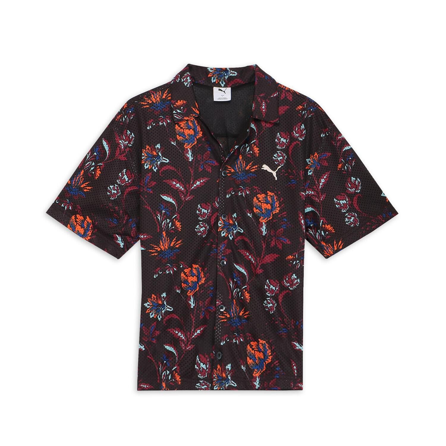 PUMA「【PUMA ｳｪｱ】M FLORAL SPORT AOP SHIRT WV」|Tシャツ・カットソー|ブラック