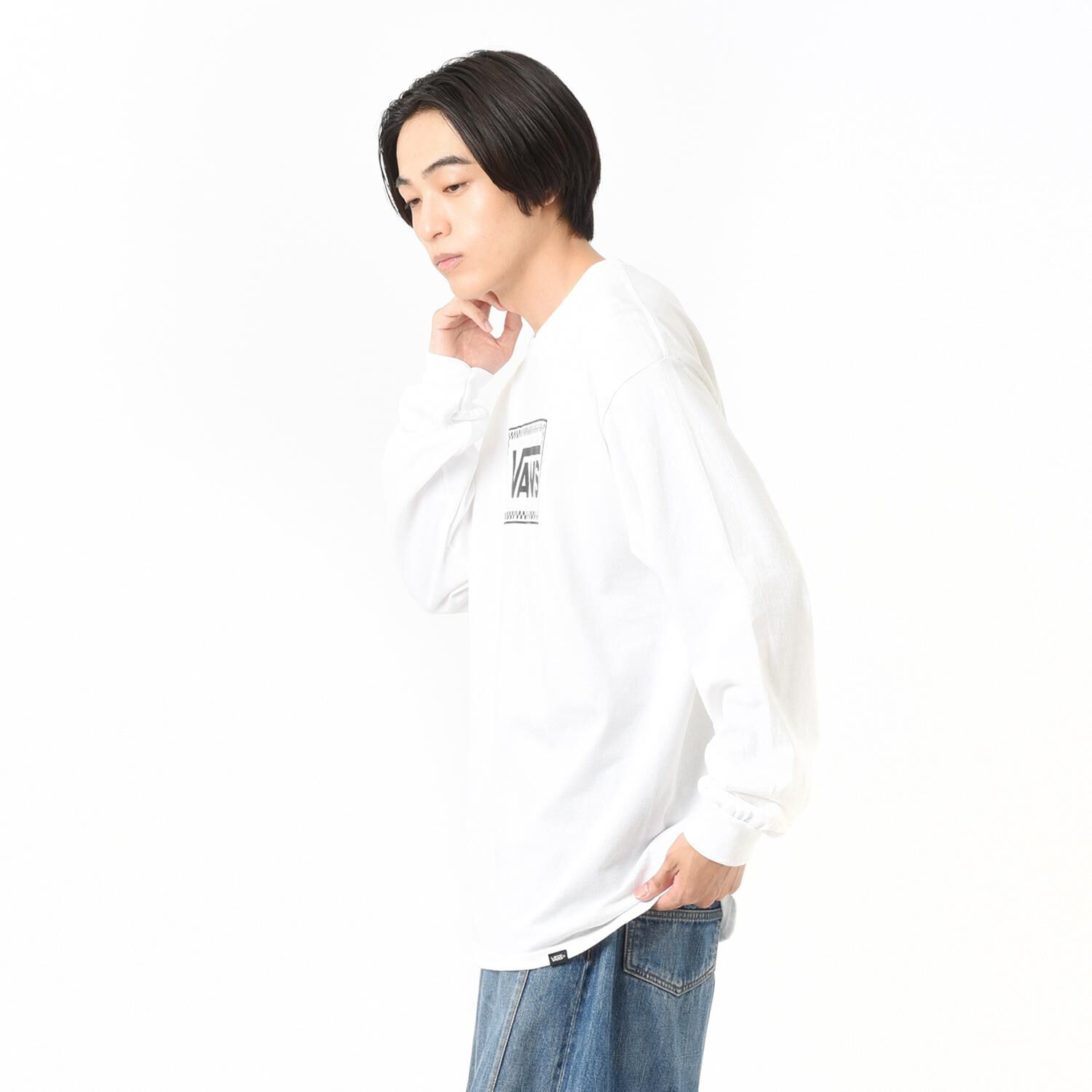 VANS「【VANSｱﾊﾟﾚﾙ(WJ)】M CHECKER BOX LS TEE」|Tシャツ・カットソー|